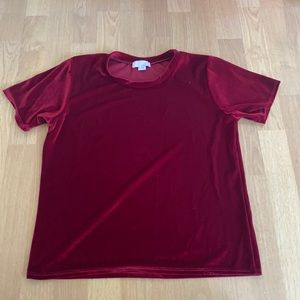 velvet red top